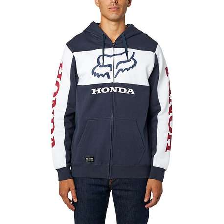 Толстовка Fox Honda Zip Fleece Navy/White, L, 2020 (25955-045-L)