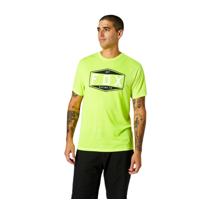 Футболка Fox Emblem SS Tech Tee Flow Yellow, S, 2021 (26972-130-S)