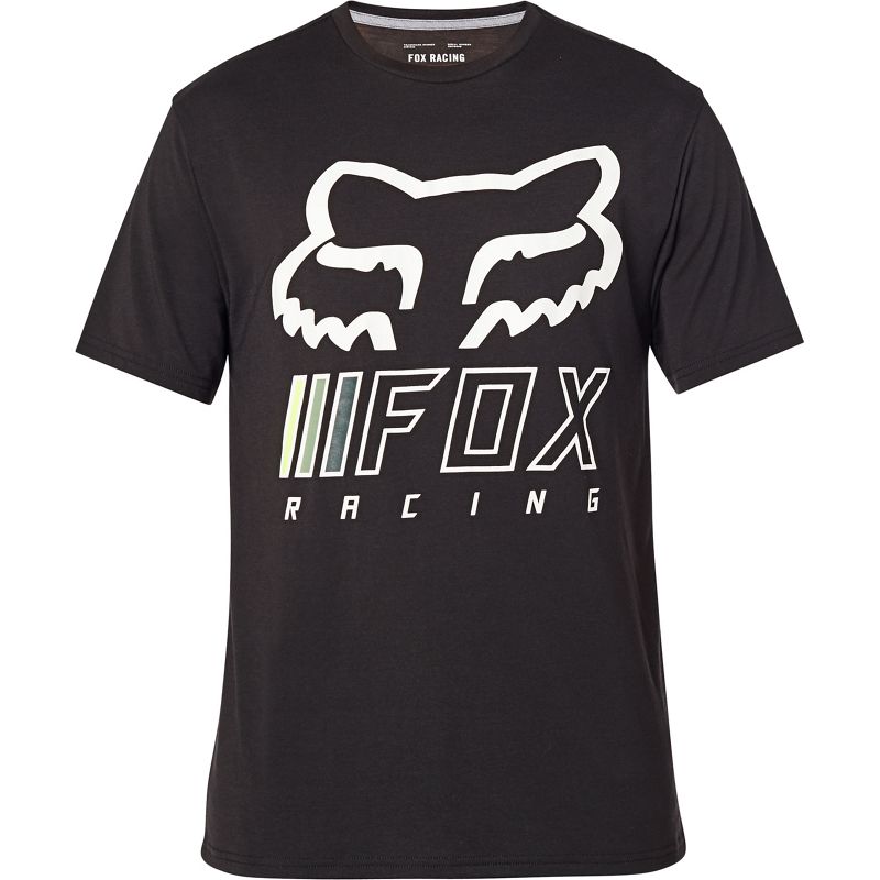 Футболка Fox Overhaul SS Tech Tee Black/Green, S, 2020 (26453-151-S)