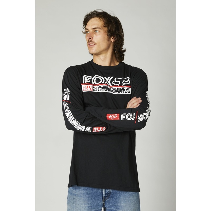 Футболка Fox Yoshimura LS Tee Black, XL, 2021 (26956-001-XL)