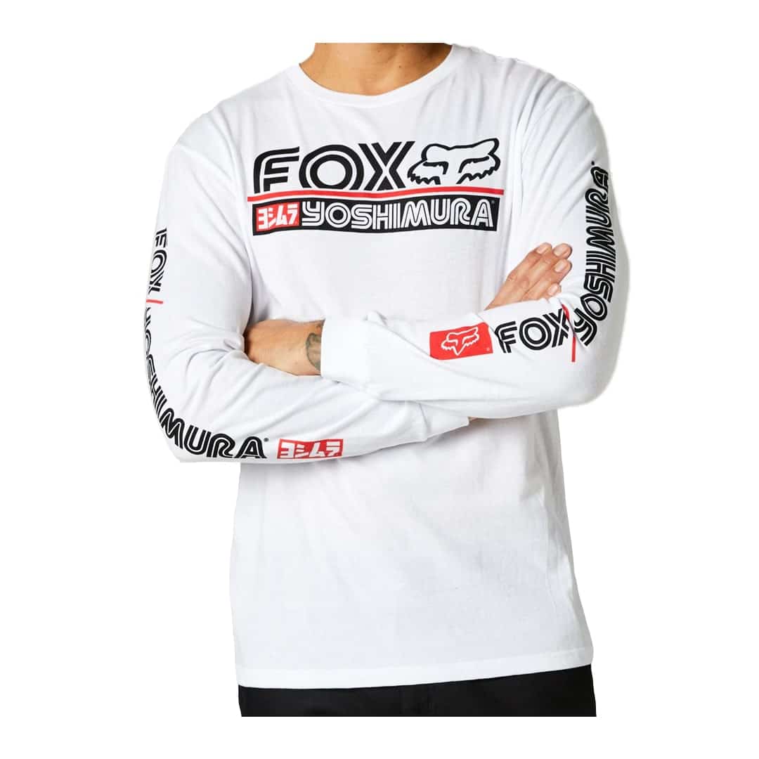 Футболка Fox Yoshimura LS Tee Optic White, L, 2021 (26956-190-L)