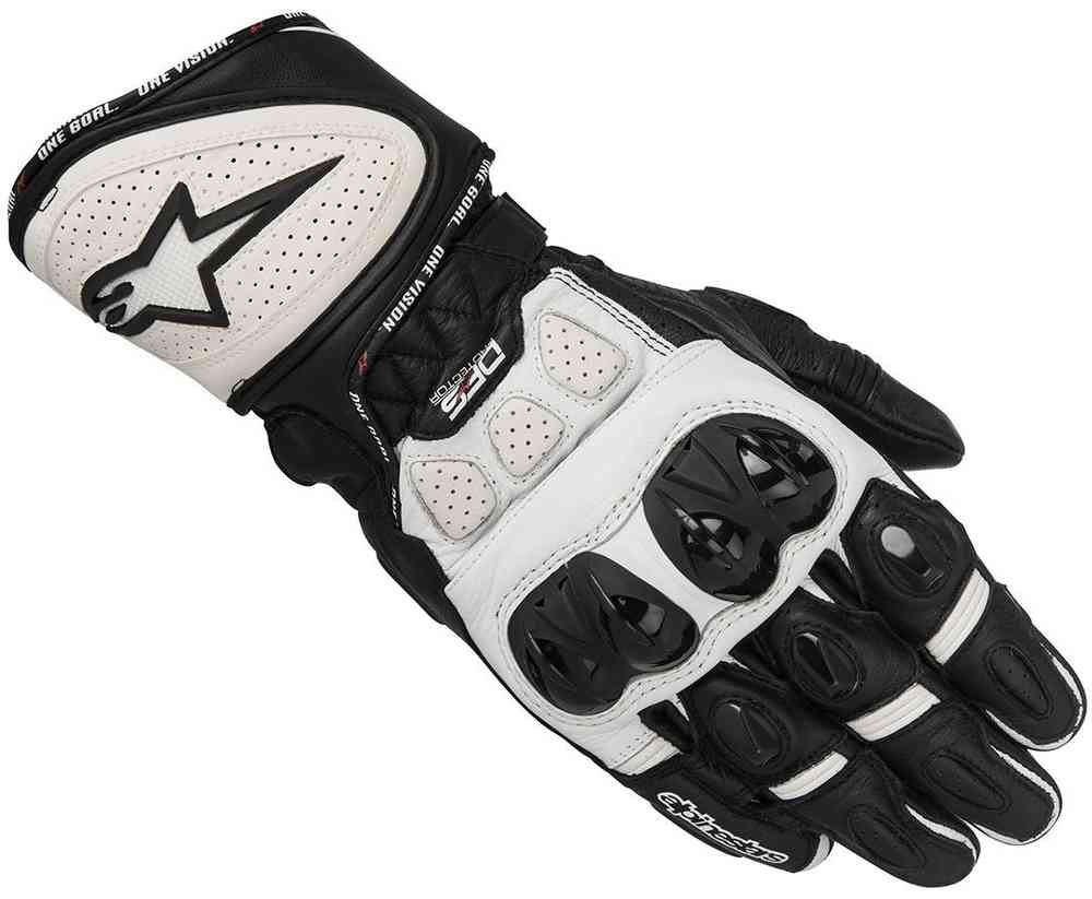 Мотоперчатки кожаные GP PLUS R GLOVES черно-белый, 12, M