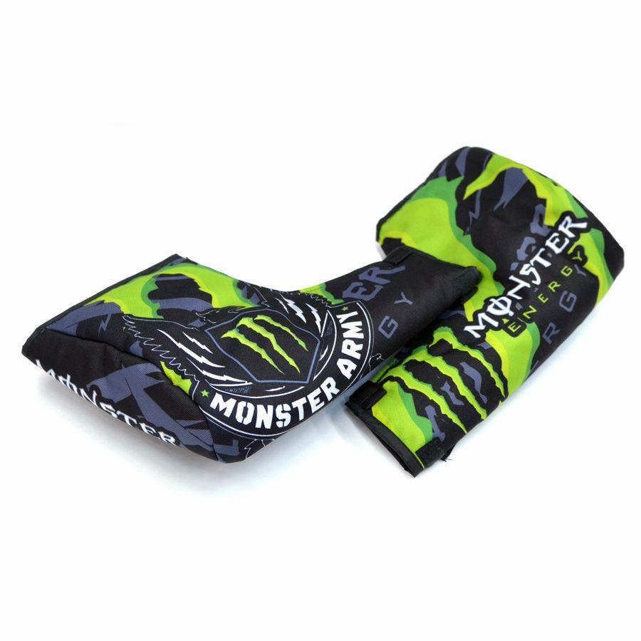 Мото варежки на руль (муфты) Monster Army green