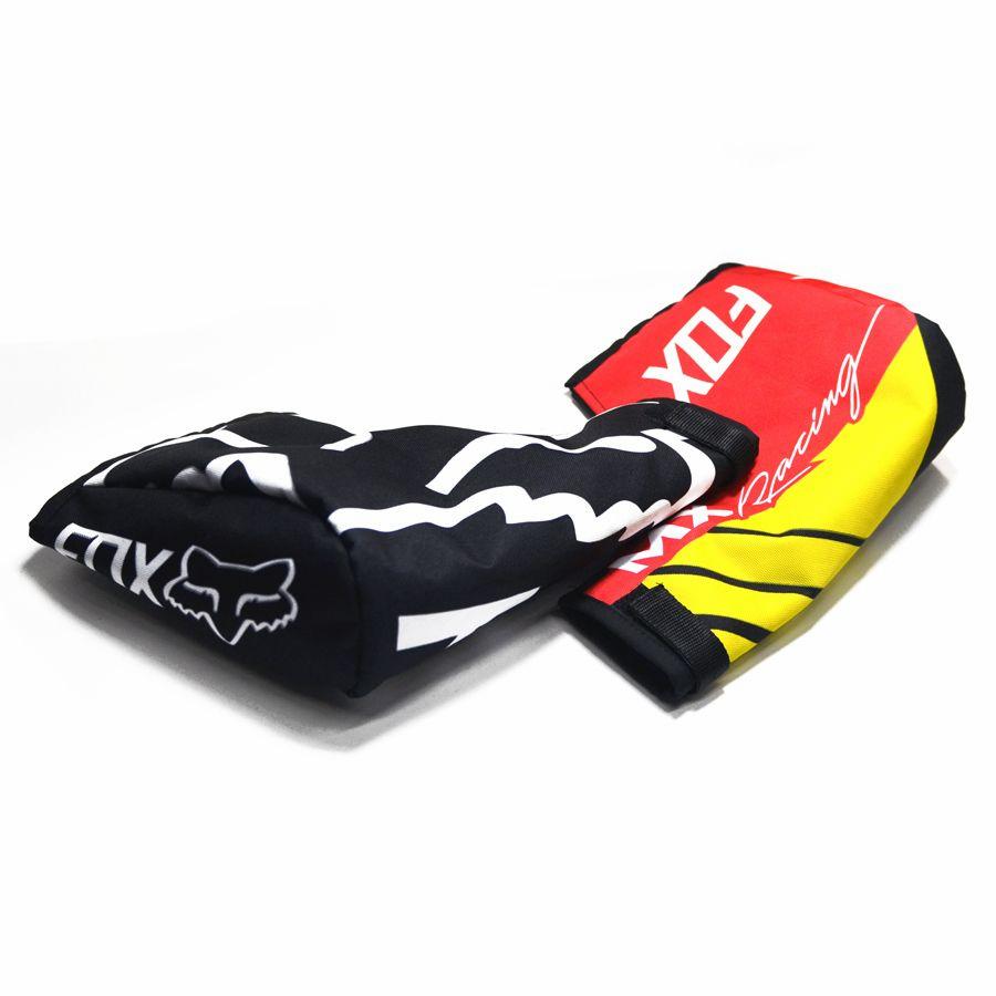 Мото варежки на руль (муфты) Fox red\yellow