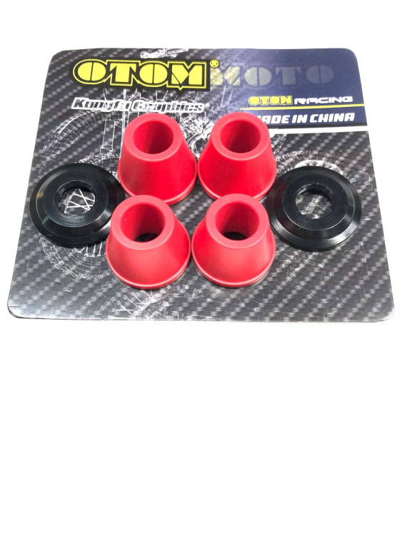 Сайлентблоки (втулки траверсы) руля OTOM красные