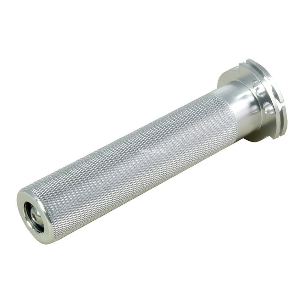 Ручка газа алюминиевая с подшипником SM-PARTS Honda CFR250R 04-16, CRF450R 07-16 серебристая