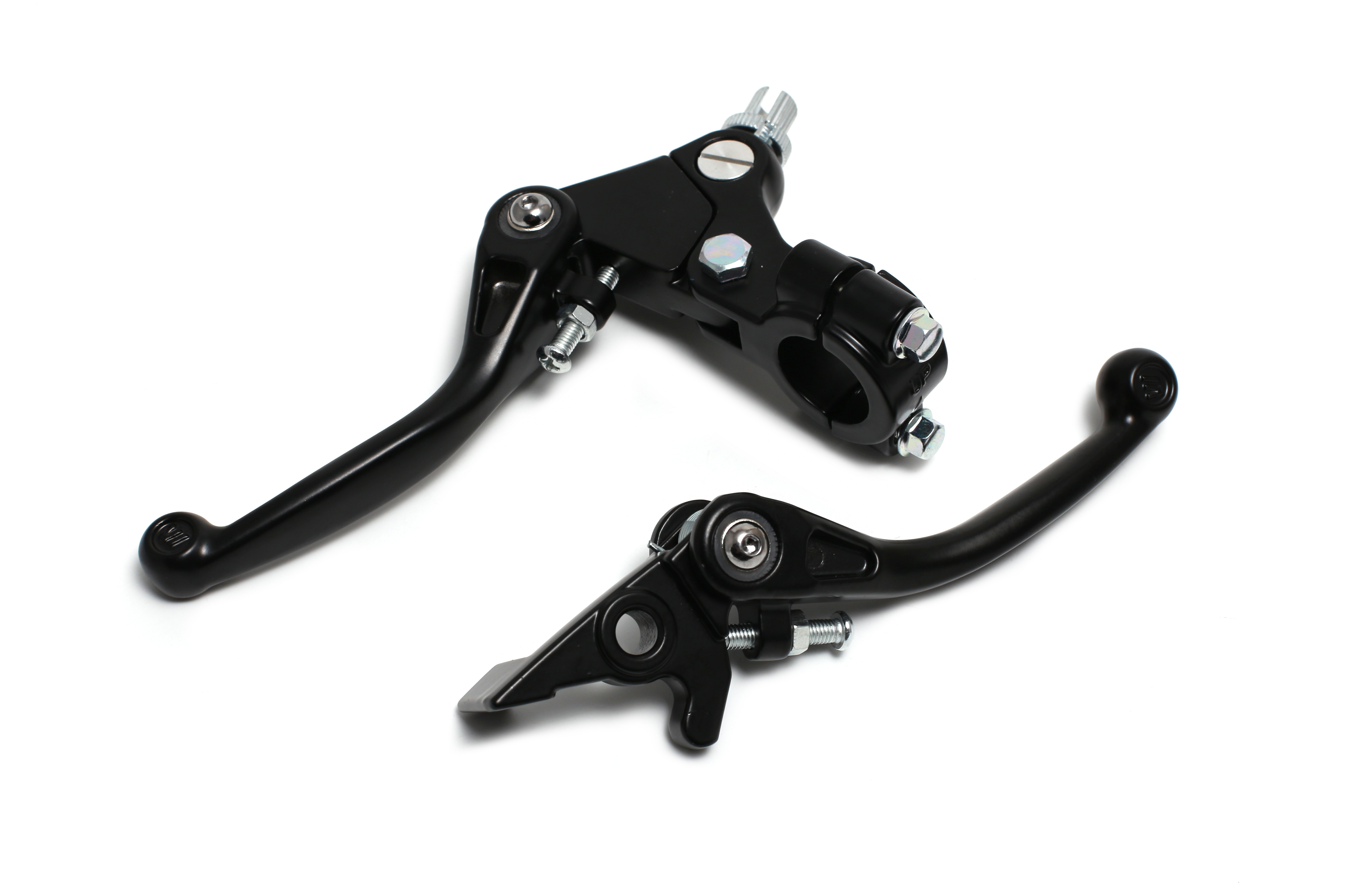 Рычаг сцепления + тормоза складные универсальные черные