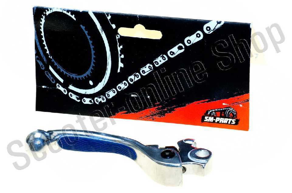 Рычаг сцепления c  накладкой  SM-PARTS Yamaha  YZ250 98-15 YZ250F/450F 03-15 син.