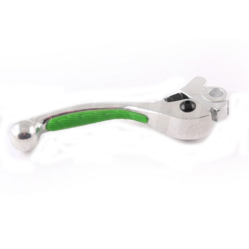Рычаг сцепления c cиликоновой накладкой  SM-PARTS Kawasaki KX250 05-07, KX250F 05-15 зеленый