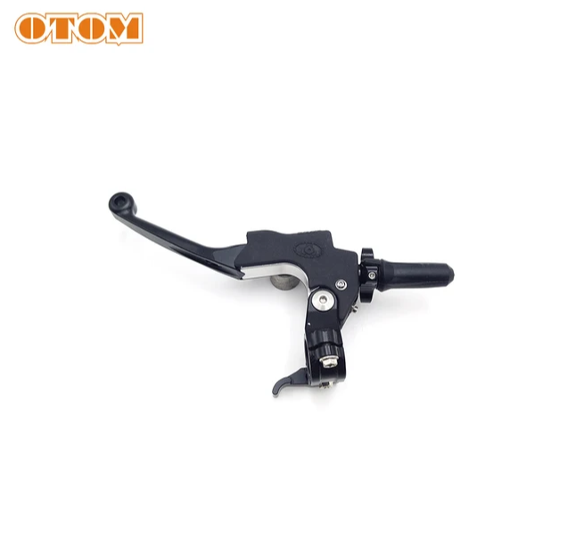 Рычаг сцепления складной CNC OTOM черный (с подсосом)