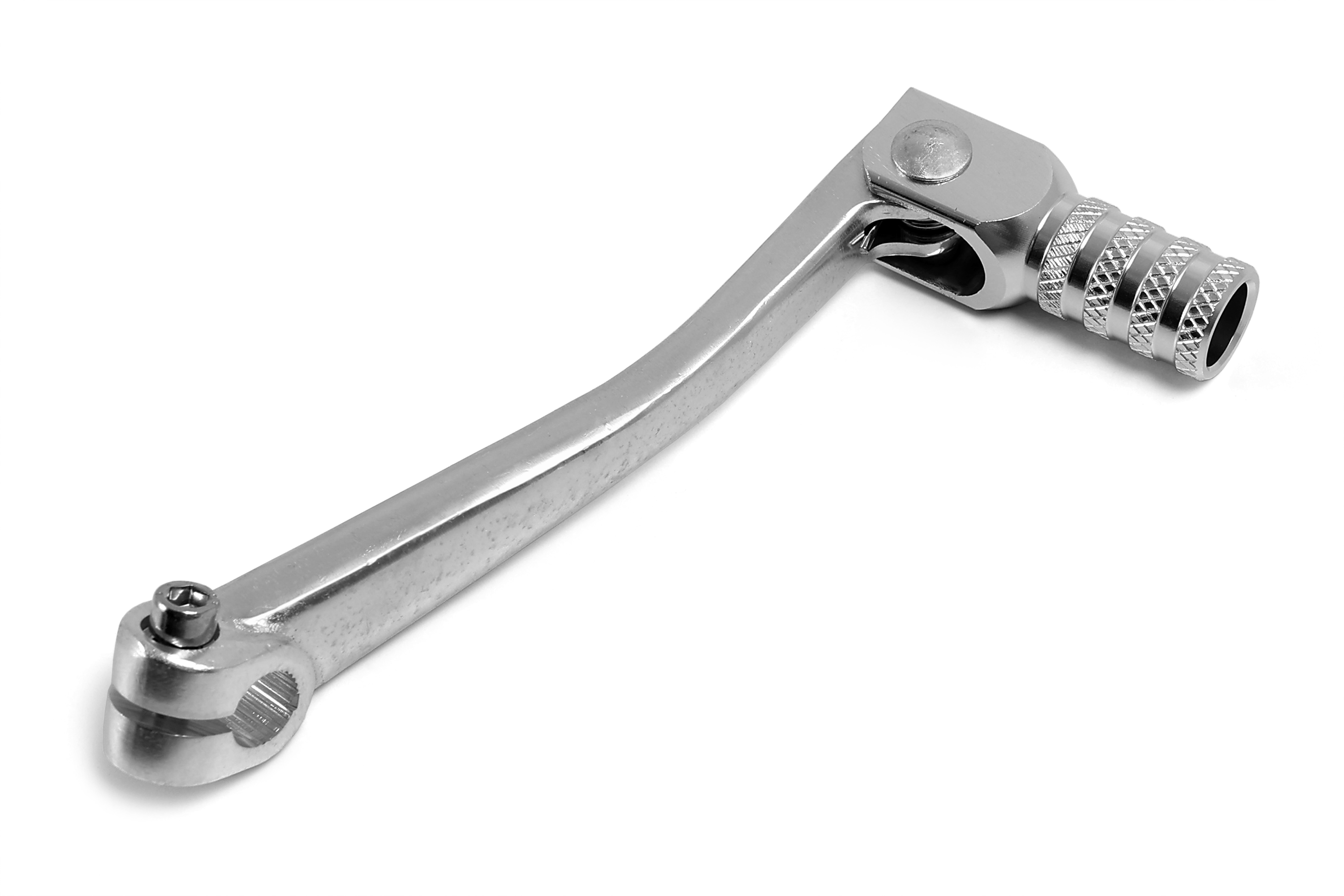 Рычаг переключения передач (лапка КПП) питбайк алюминиевый (серебристый)