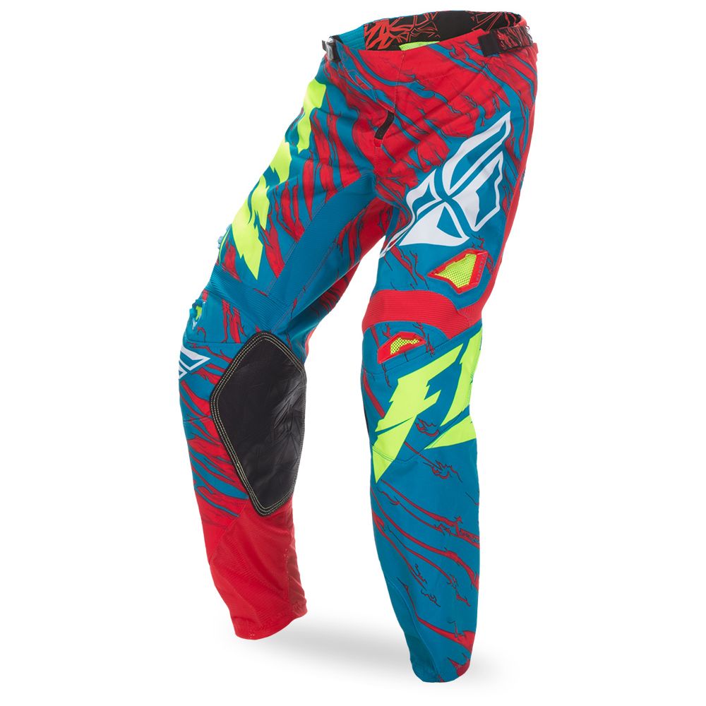 Брюки для мотокросса FLY RACING KINETIC RELAPSE голубые/красные (2017) 26