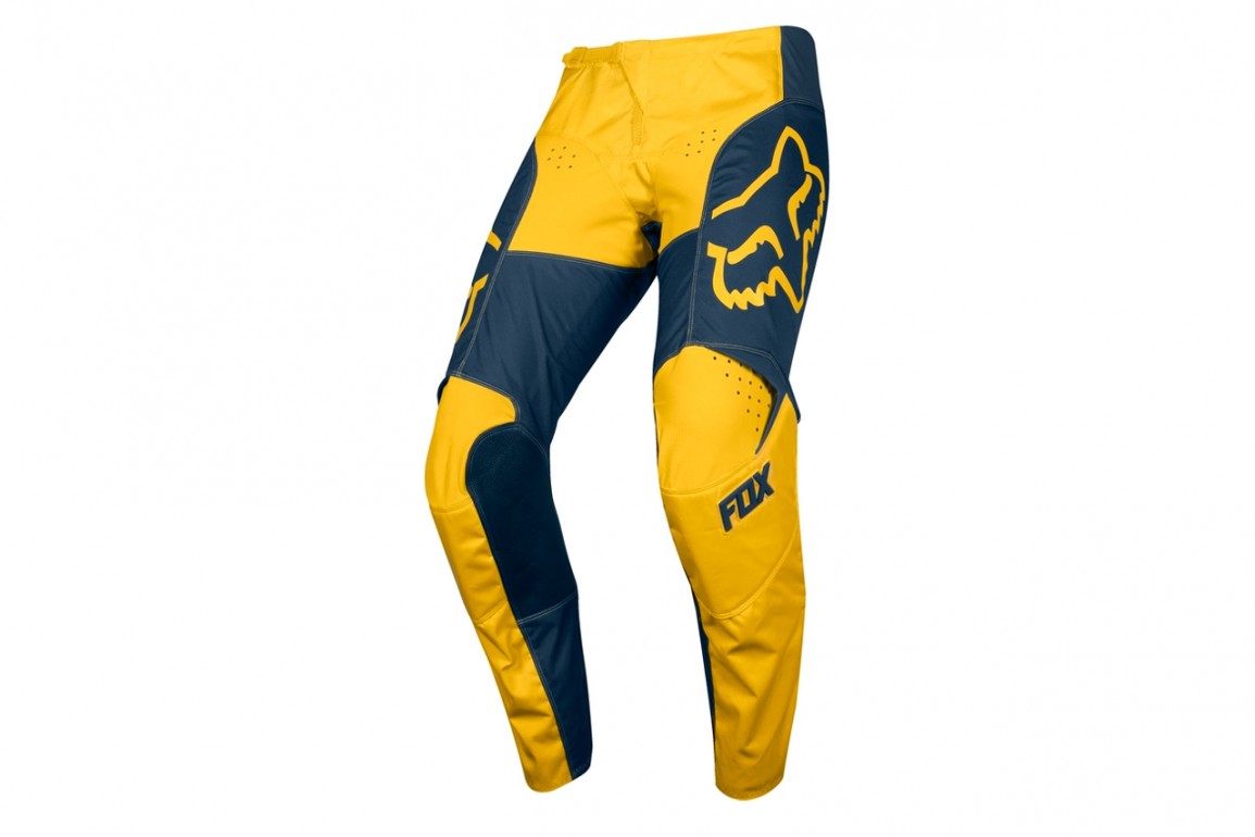 Брюки для мотокросса FOX 180 Cota синие/желтые 32