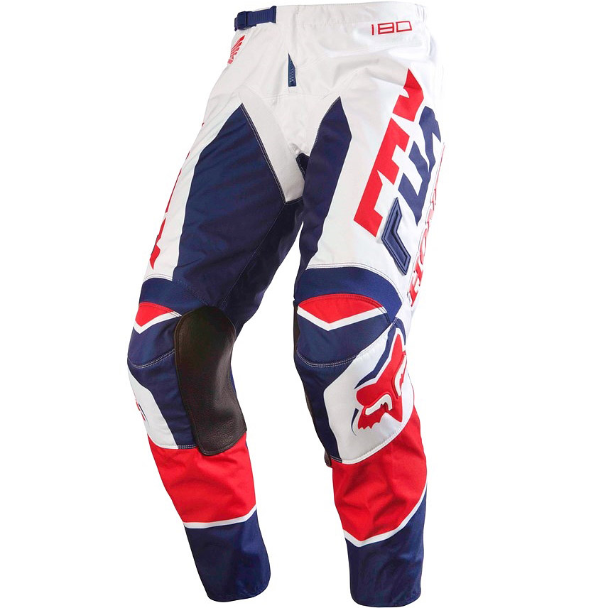 Брюки для мотокросса FOX 180 Honda белые/синие/красные 32