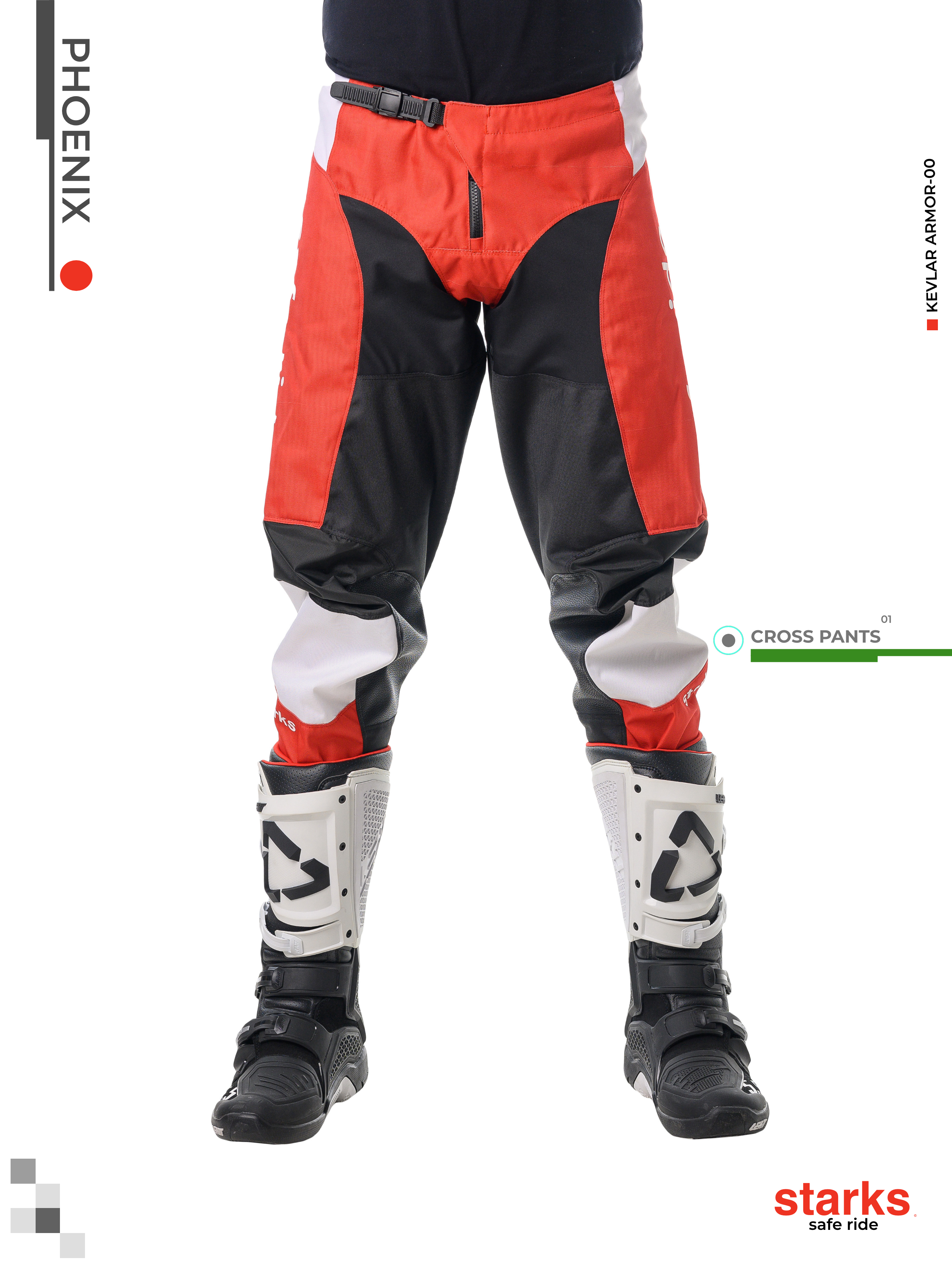 Штаны PHOENIX (Кросс) (34,красный/черный)