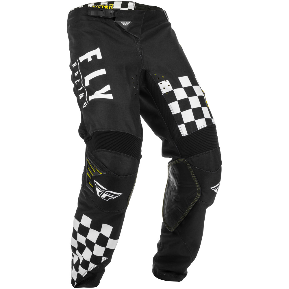 Брюки для мотокросса FLY RACING KINETIC ROCKSTAR черные/белые (2020) 36