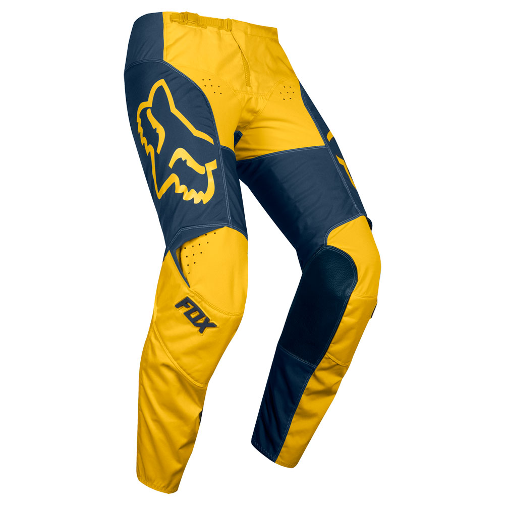 Брюки для мотокросса FOX 180 Przm синие/жёлтые 36