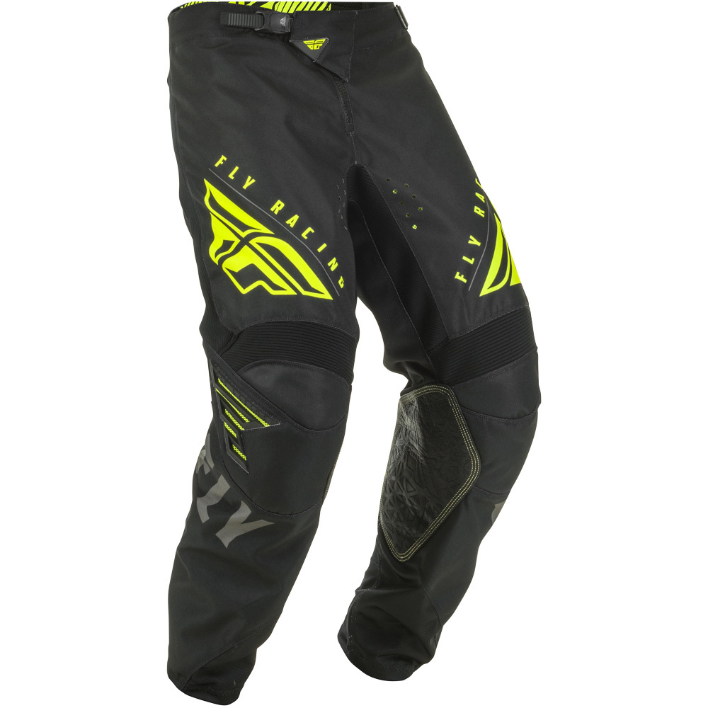 Брюки для мотокросса FLY RACING KINETIC K220 черные/серые/Hi-Vis желтые (2020) 30