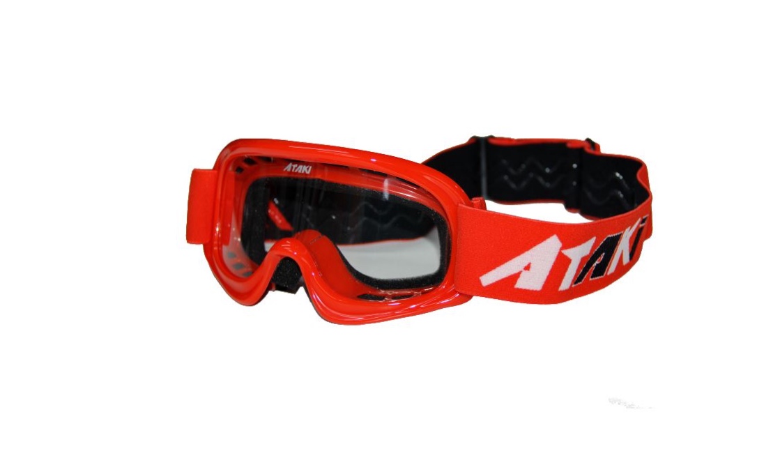 Очки для мотокросса детские ATAKI HB-115 красные глянцевые