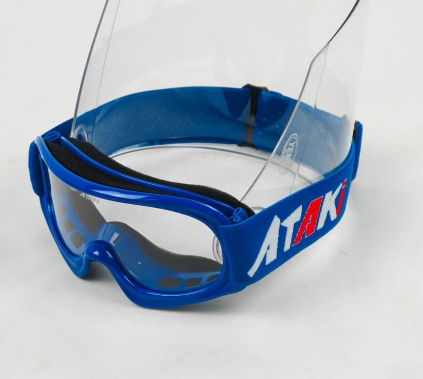 Очки для мотокросса детские ATAKI HB-115 синие глянцевые
