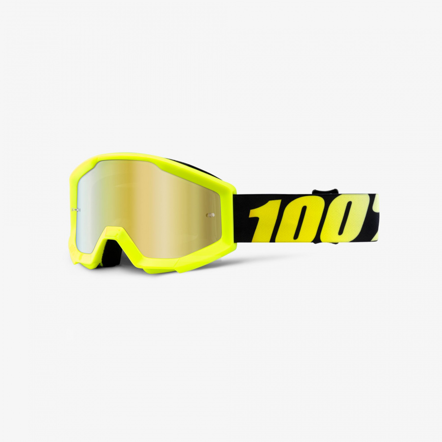 Очки подростковые 100% Strata JR Neon Yellow / Mirror Gold Lens (50510-004-02)