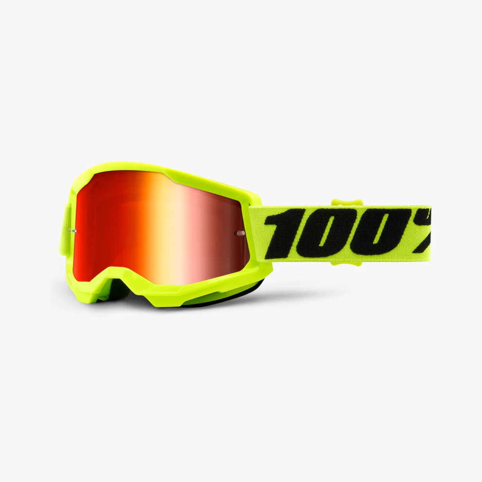 Очки 100% Strata 2 Goggle Fluo Yellow / Mirror Red Lens (50028-00003)