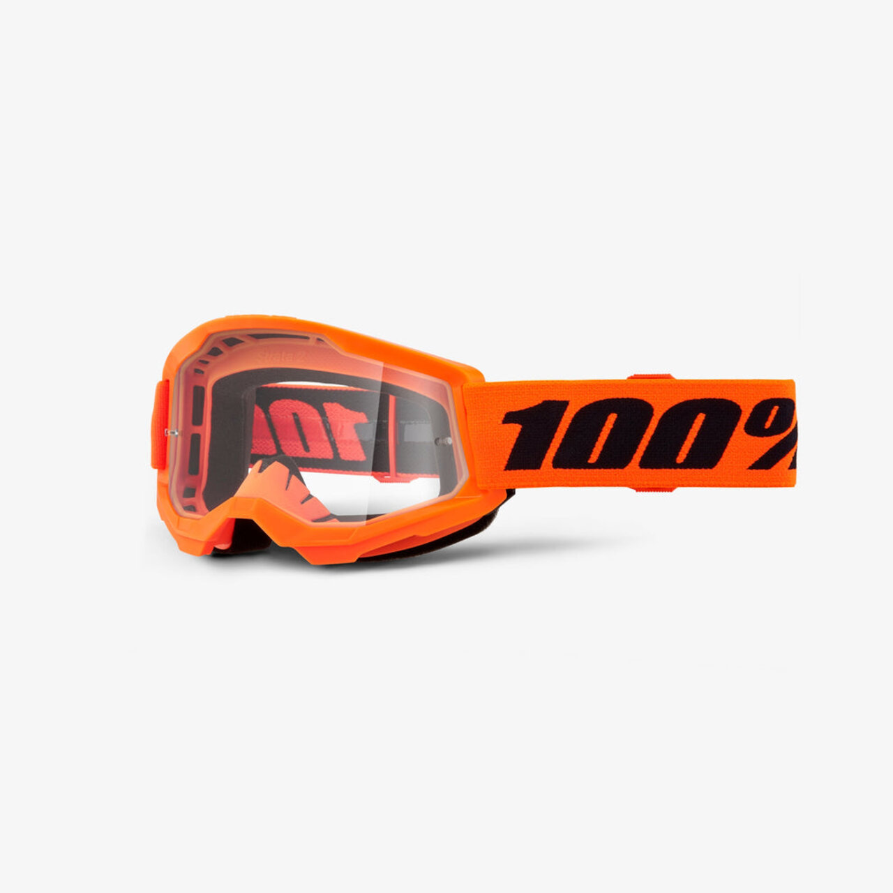 Очки подростковые 100% Strata 2 Junior Neon Orange / Clear