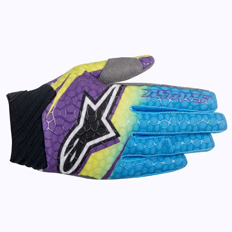 Мотоперчатки TECHSTAR VENOM зелено-сине-бордовый, 663, XXL