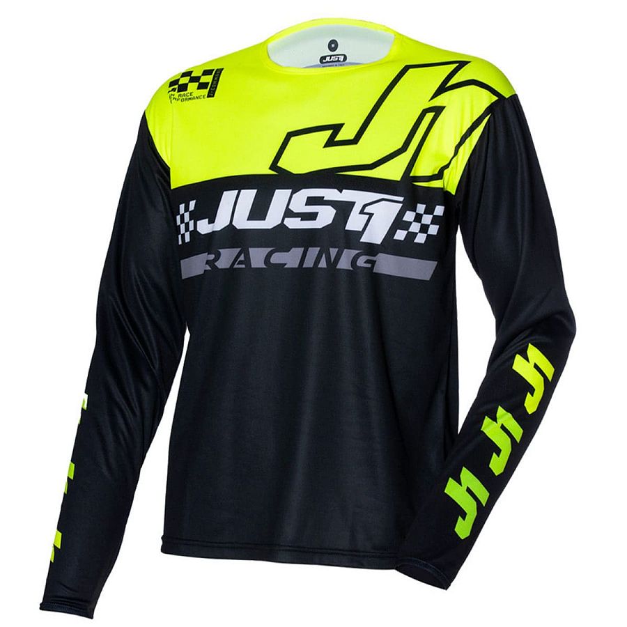 Джерси JUST1 J-COMMAND COMPETITION (черный/Hi-Vis желтый, L, 1560035-929-7076)