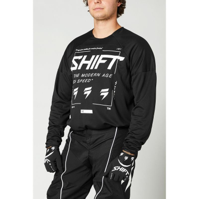 Мотоджерси Shift White Label Bliss Jersey Black/White, XL, 2021 (26219-018-XL)