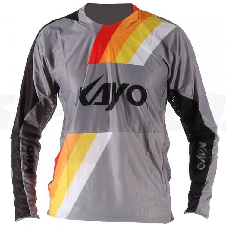 Футболка для мотокросса KAYO серая/черная  XXL