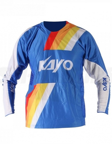 Футболка для мотокросса KAYO синяя/белая    S