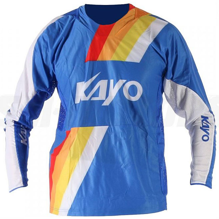 Футболка для мотокросса детская KAYO синяя/белая    S