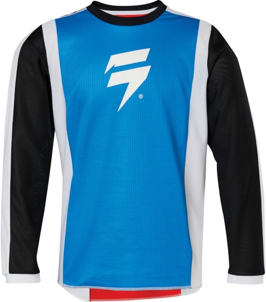 Мотоджерси подростковая Shift Whit3 Race 2 Youth Jersey Подростковый, M, белое / красное / синее, 2020 (24166-574-M)