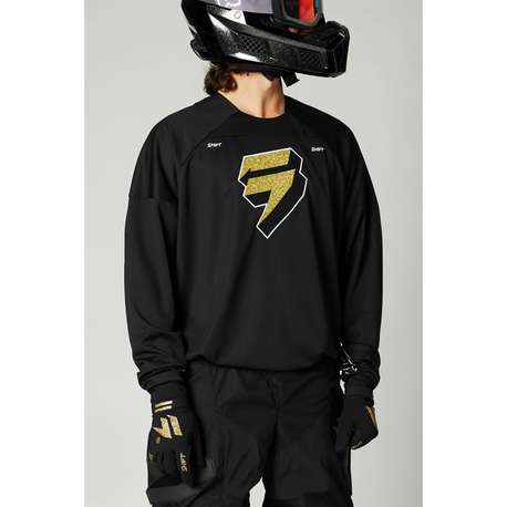 Мотоджерси Shift White Label Flak Jersey Black/Gold, XXL, 2021 (26484-595-2X)