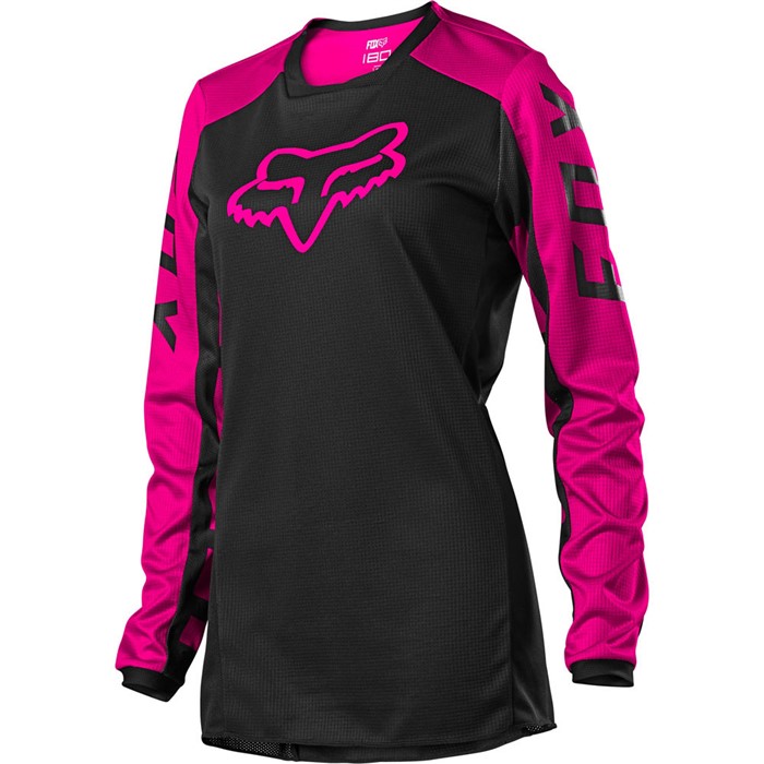 Мотоджерси женская Fox 180 Djet Womens Jersey Black/Pink, M, 2021 (25853-285-M)