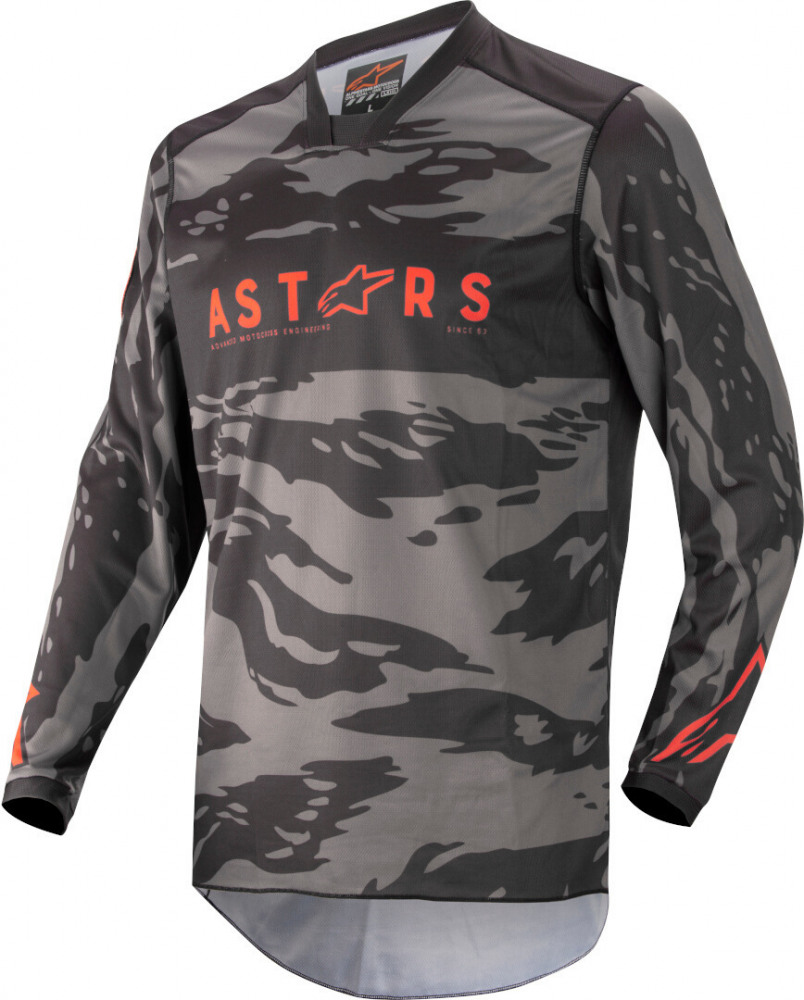 ALPINESTARS Джерси RACER TACTICAL JERSEY (черно-серо-камуфляжно-красный, 1223, XL)