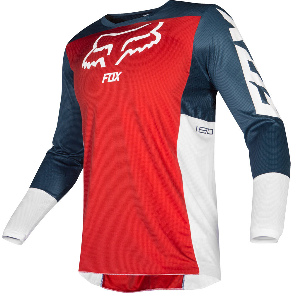 Футболка для мотокросса FOX 180 Przm красная/синяя/белая L