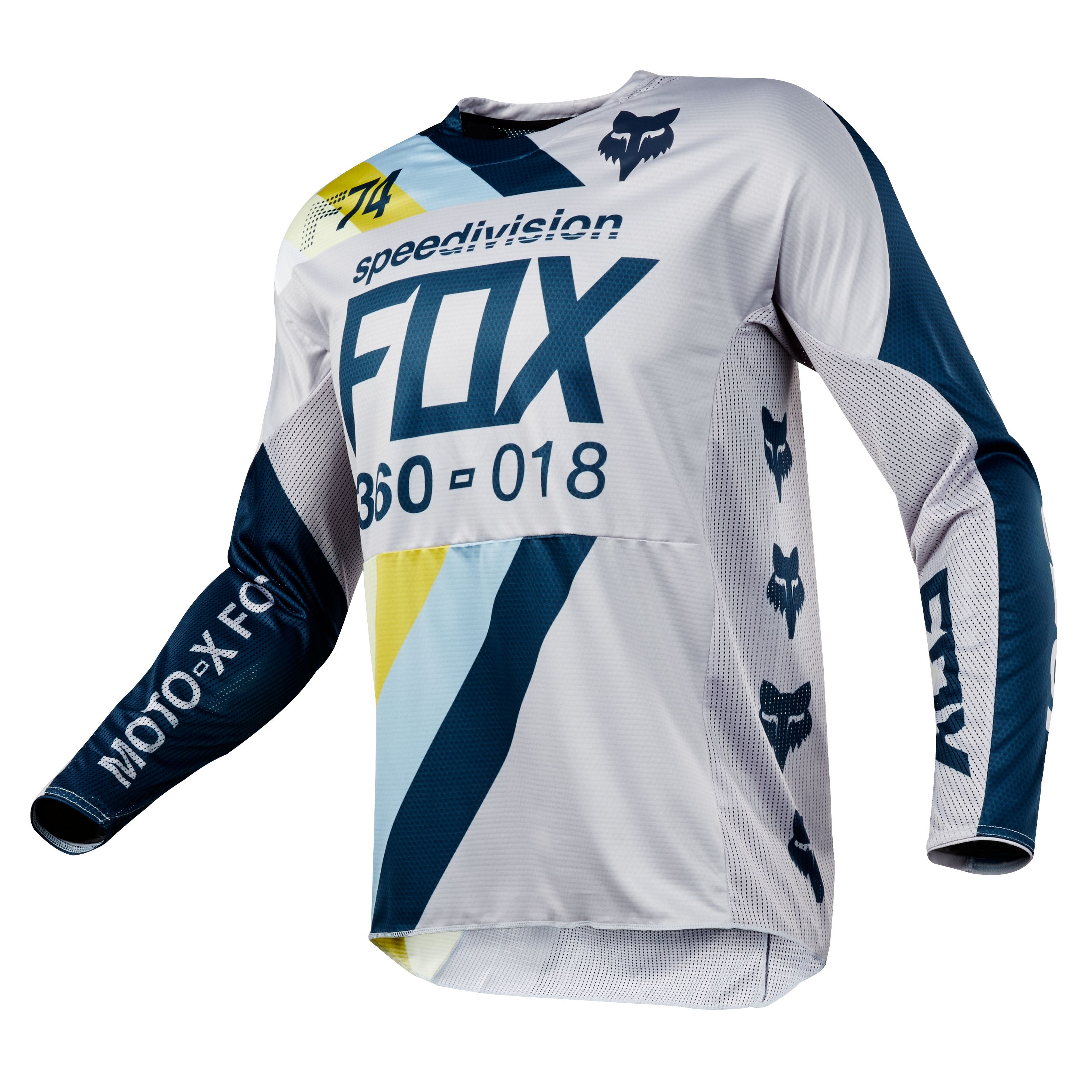 Футболка для мотокросса FOX 360 Draftr серая/чёрная  M