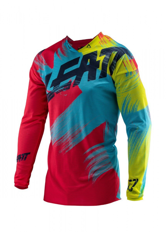 Мотоджерси Leatt GPX 4.5 Lite Jersey красное / лаймовое S (5019011280)