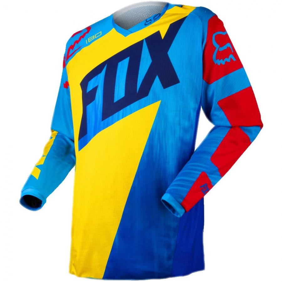 Мотоджерси детская Fox 180 Vandal Kids Jersey желтое / синее M