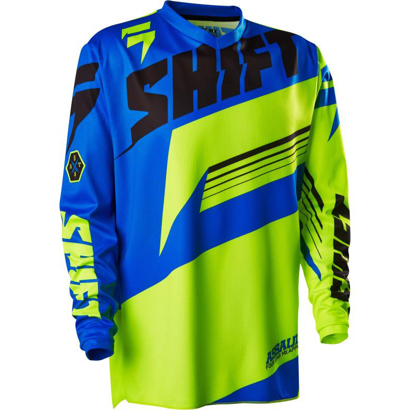 Мотоджерси подростковая Shift Assault Youth Jersey желтое / синее M (14599-586-M)