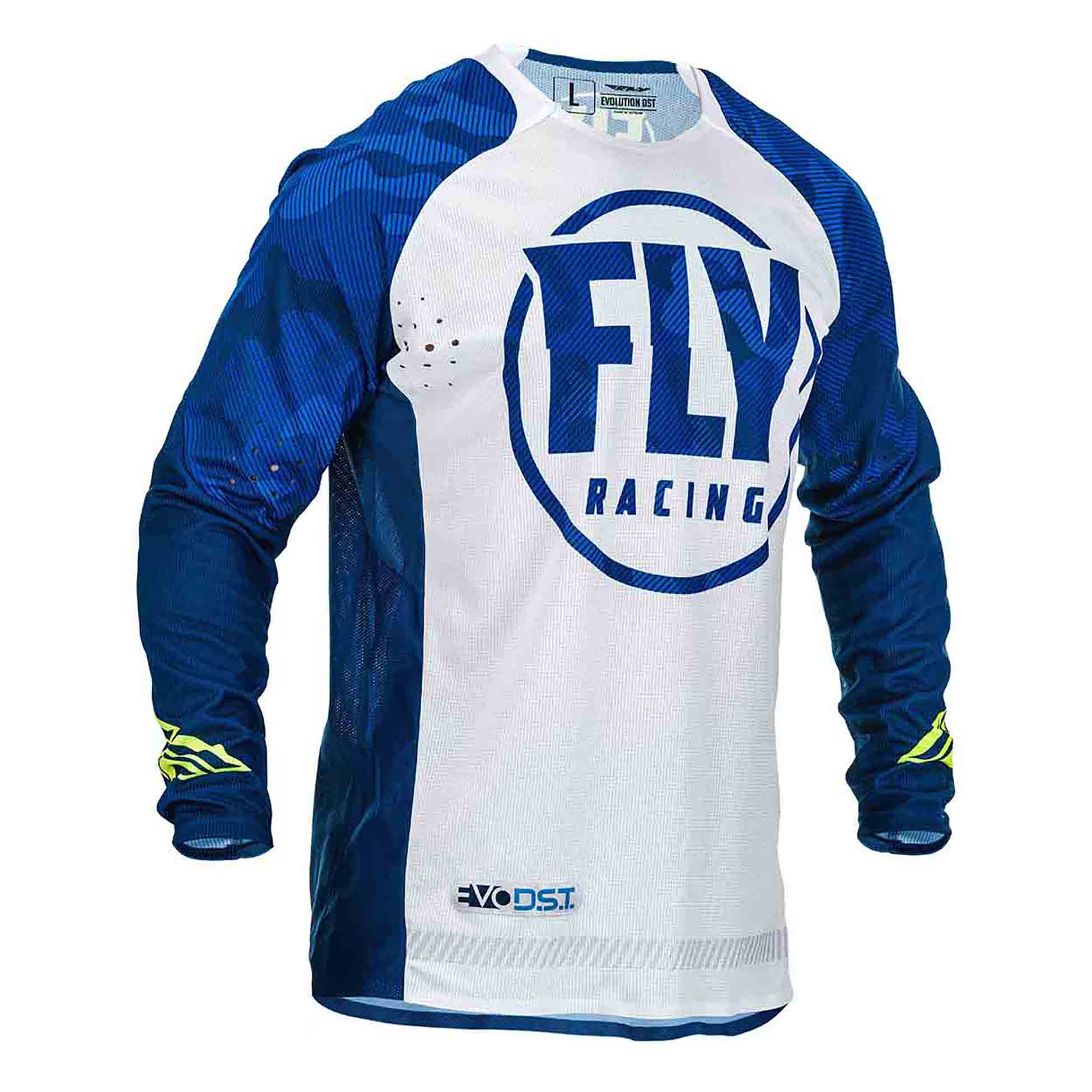 Футболка для мотокросса FLY RACING EVOLUTION DST синяя/белая (2020) XL