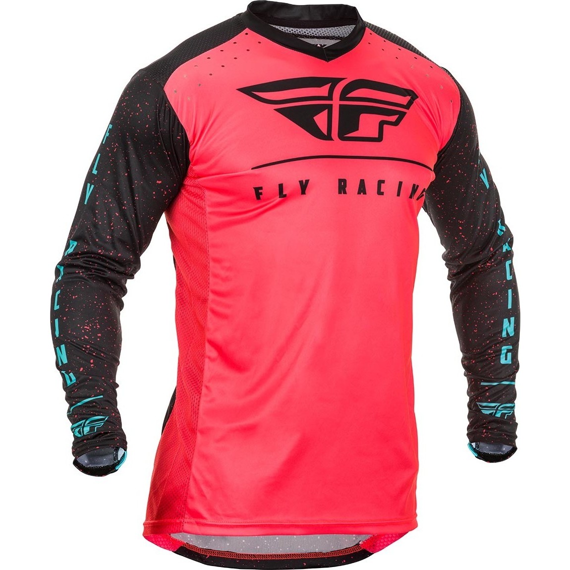 Футболка для мотокросса FLY RACING LITE HYDROGEN розовая/черная/синяя (2020) L