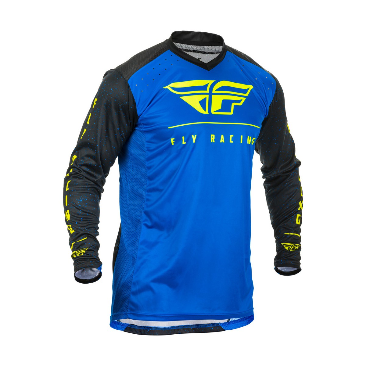 Футболка для мотокросса FLY RACING LITE HYDROGEN синяя/черная/Hi-Vis желтая (2020) L