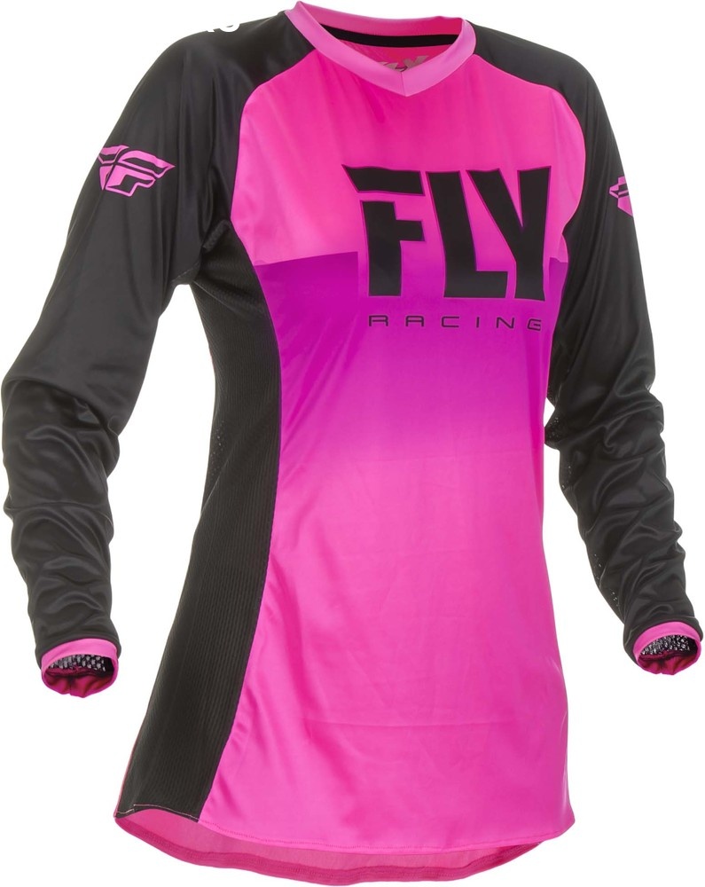 Футболка для мотокросса женская FLY RACING WOMEN'S LITE розовая/черная (2020)   S