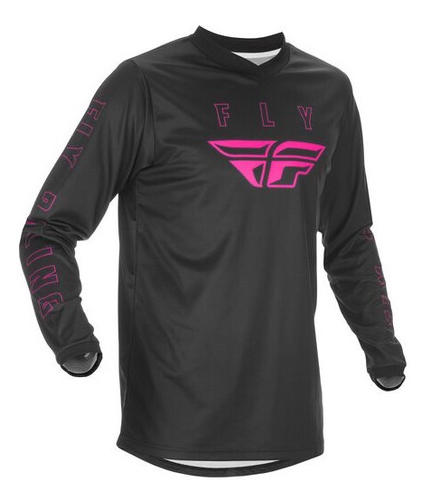 Джерси FLY RACING F-16 черная/розовая 2021 M