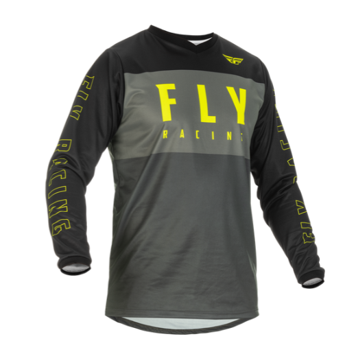 Джерси Fly Racing F-16 (2022) серый/черный/Hi-Vis желтый, XXL