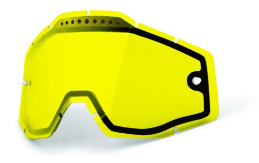 Линза 100% Racecraft/Accuri/Strata Vented Dual Pane Lens Anti-Fog Yellow (51006-004-02)