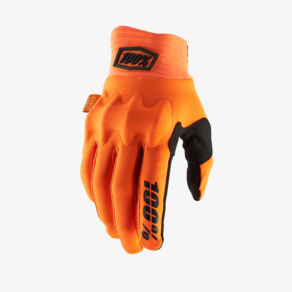 Мотоперчатки 100% Cognito D3O Glove (Fluo Orange/Black, S, 2021 (10013-260-10))